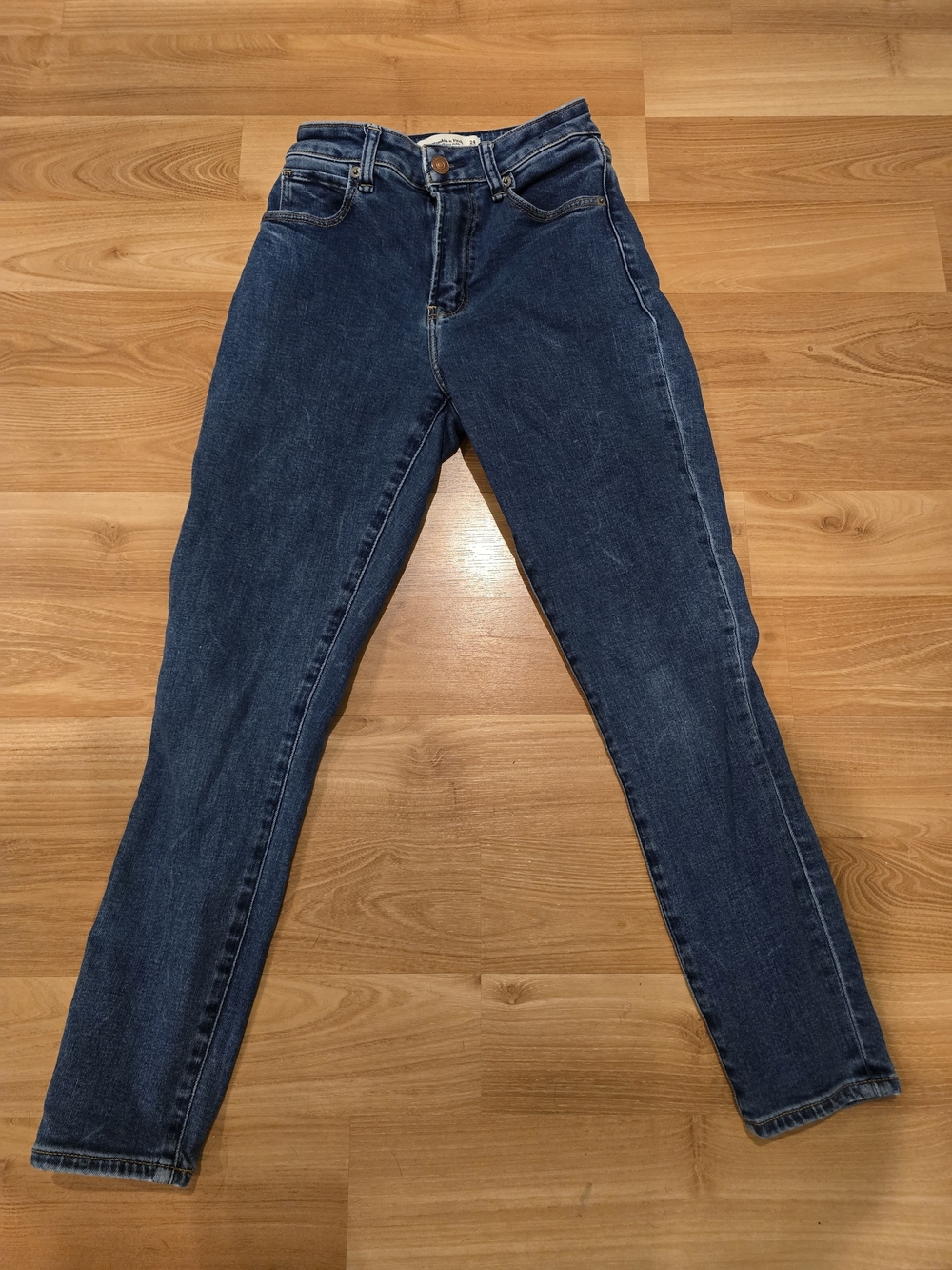 Abercrombie & Fitch High-Rise Indigo Mom Jeans